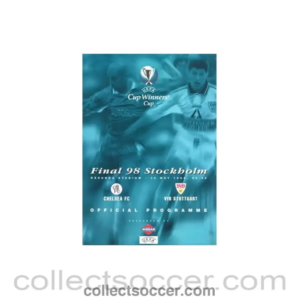 1998 Cup Winners Cup Final Official Programme Chelsea v Stuttgart 13/05/1998 - Collect Soccer