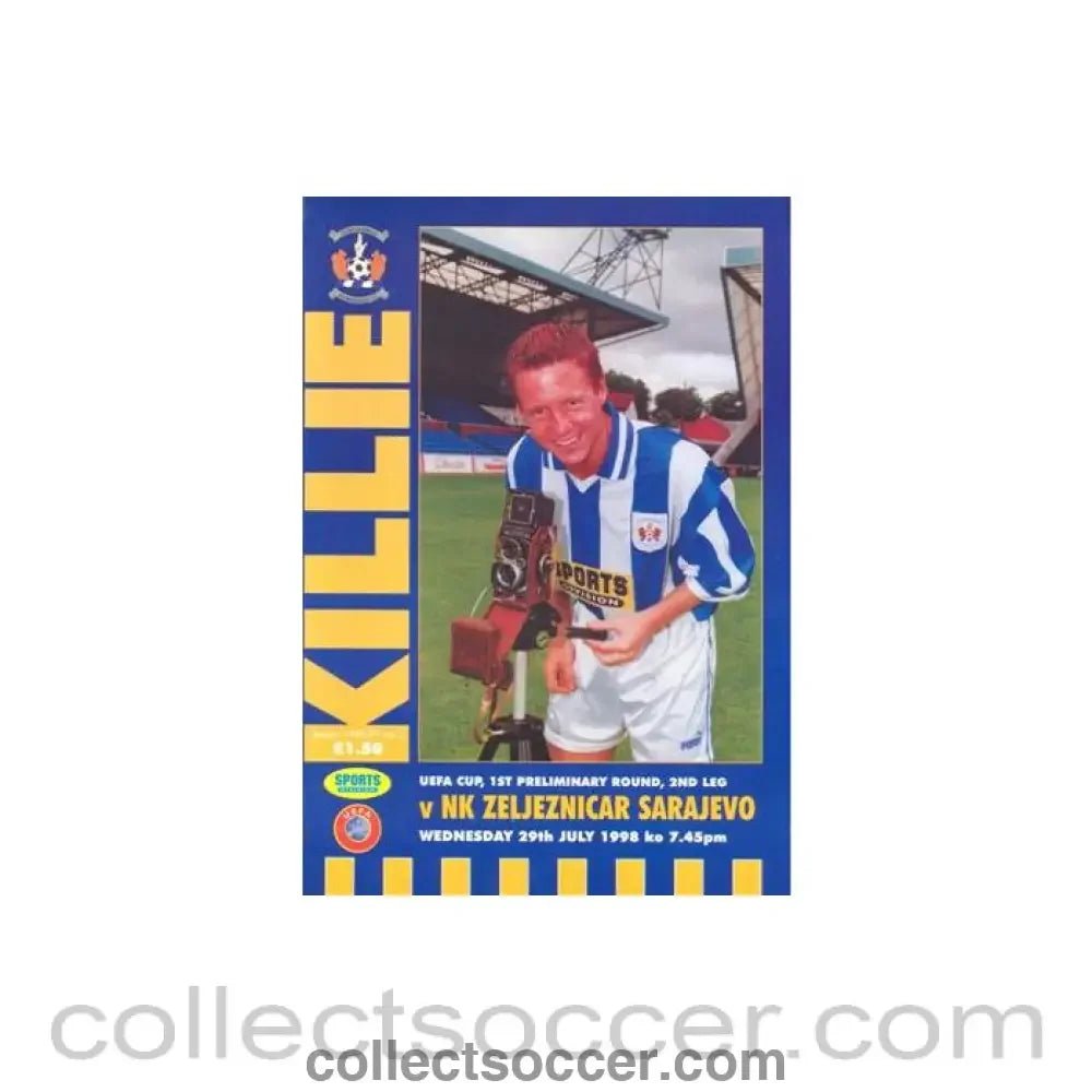 1998 - Kilmarnock v Zeljeznicar Saraevo official programme 29/07/1998 UEFA Cup - Collect Soccer