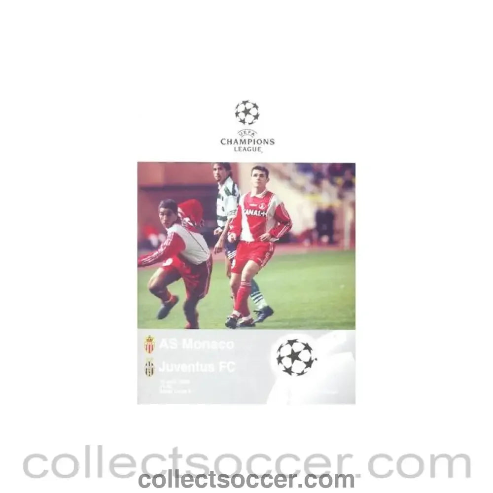 1998 Monaco v Juventus official programme 15/04/1998 Champions League