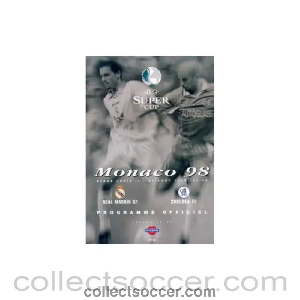 1998 Super Cup Final Real Madrid V Chelsea official programme - Collect Soccer