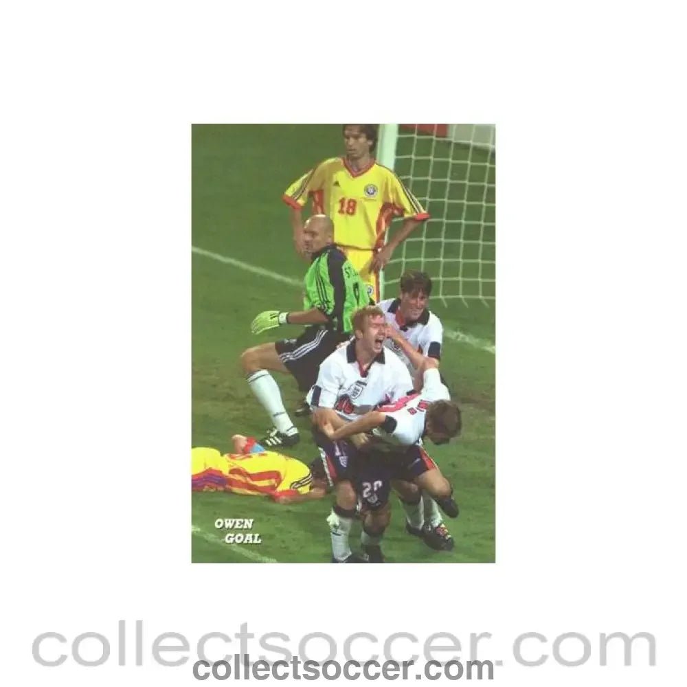 1998 World Cup in France Owen Goal postcard - Collect Soccer