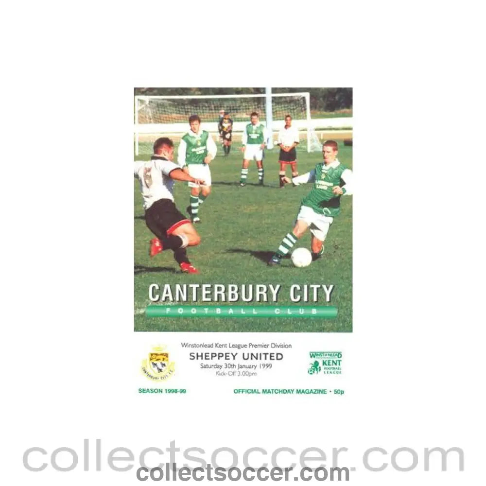 1999 - Canterbury City v Sheppey United 30/01/1999