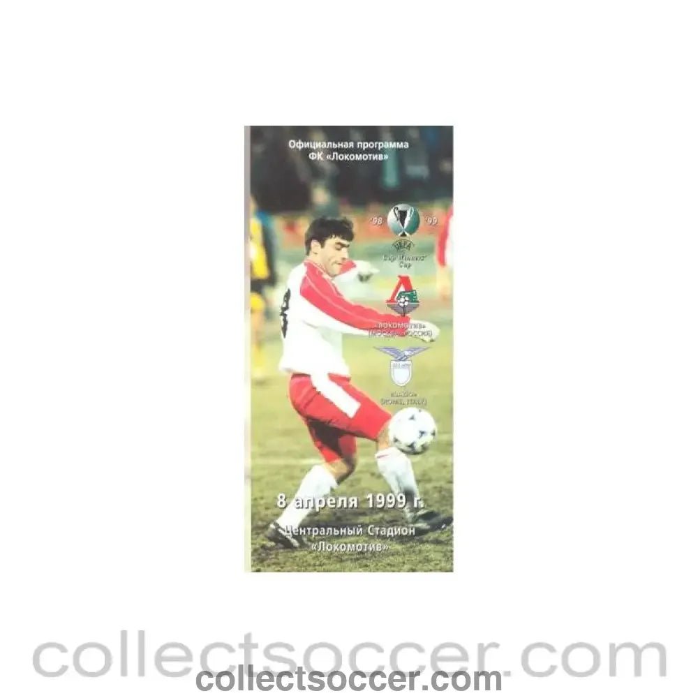 1999 Lokomotive Moscow v Lazio official programme 08/04/1999 Cup Winners Cup - Collect Soccer