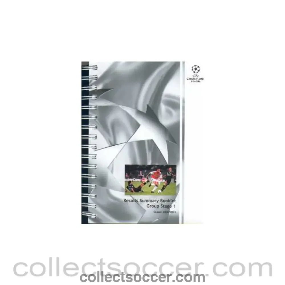 2000-2001 Results Summary Booklet Group Stage 1 - Collect Soccer