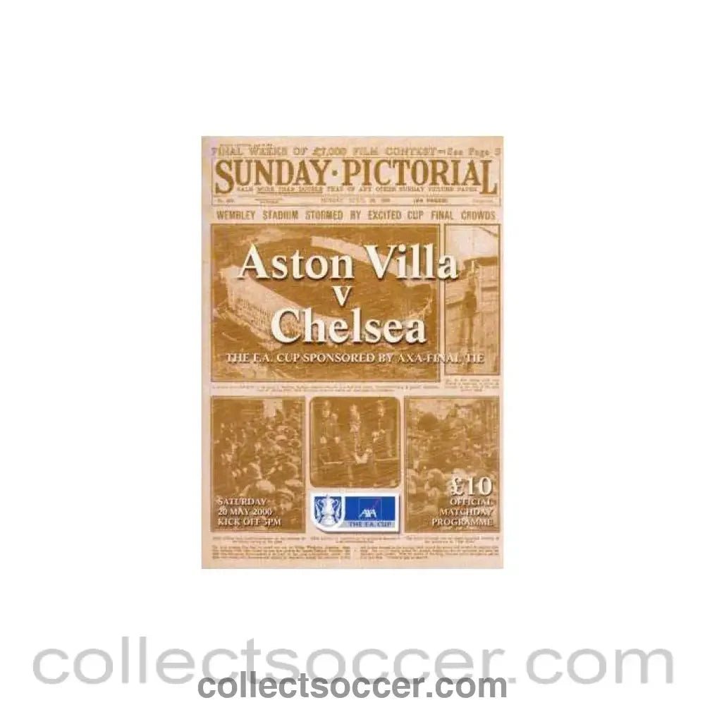 2000 FA Cup Final Programme Aston Villa v Chelsea 20/05/2000 - Collect Soccer
