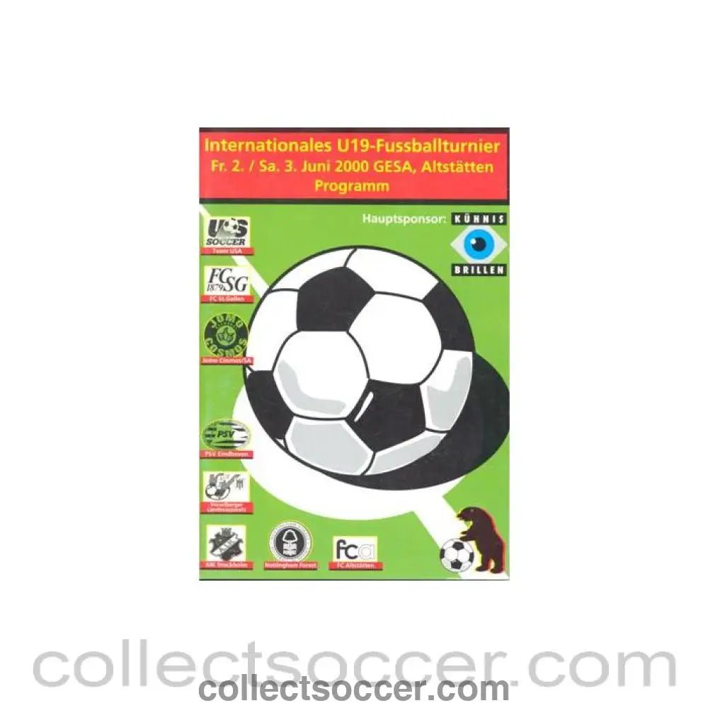 2000 - GESA Altstatten U19 Youth Tournament June 2000 official programme - Collect Soccer
