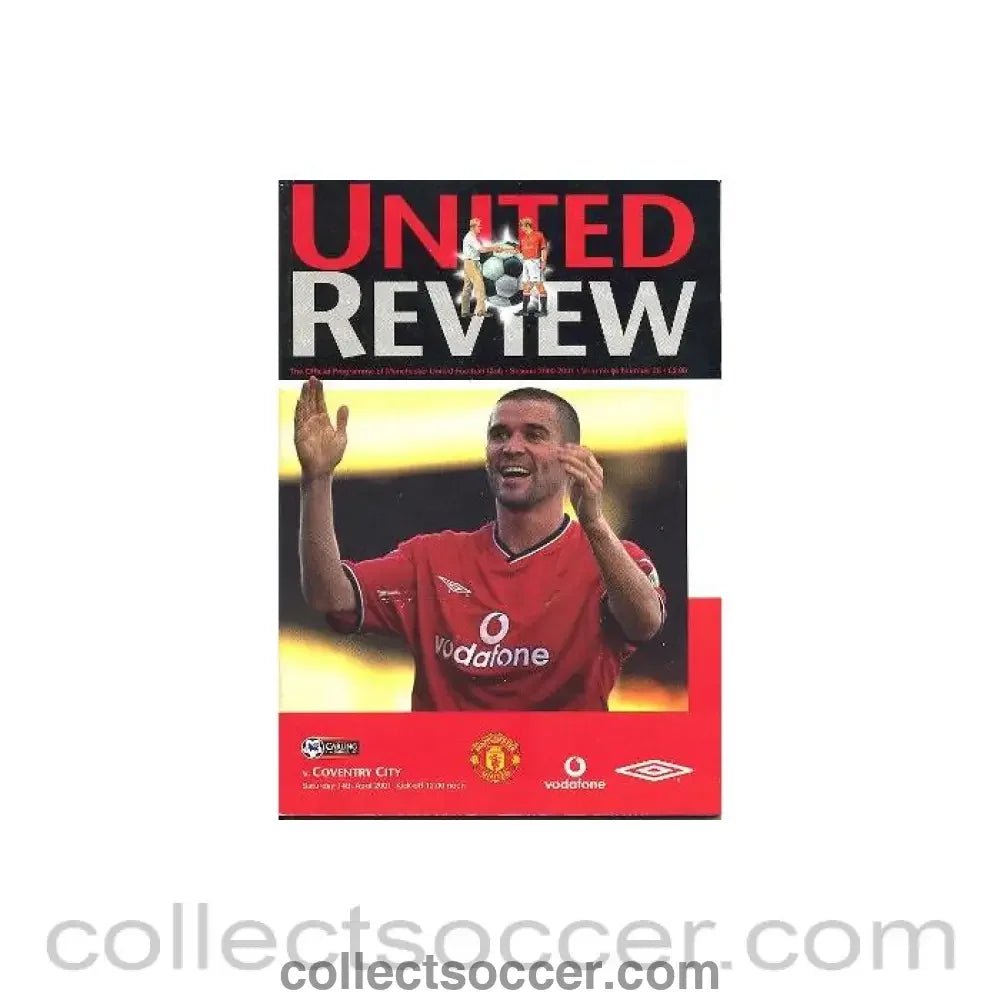 2001 - Manchester United v Coventry City official programme 14/04/2001 - Collect Soccer