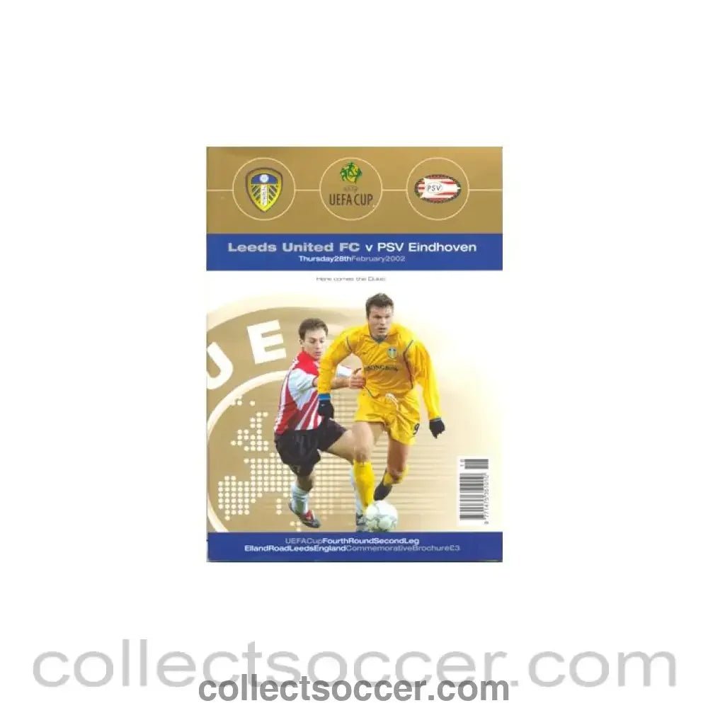 2002 - Leeds United v PSV Eindhoven official programme 28/02/2002 - Collect Soccer