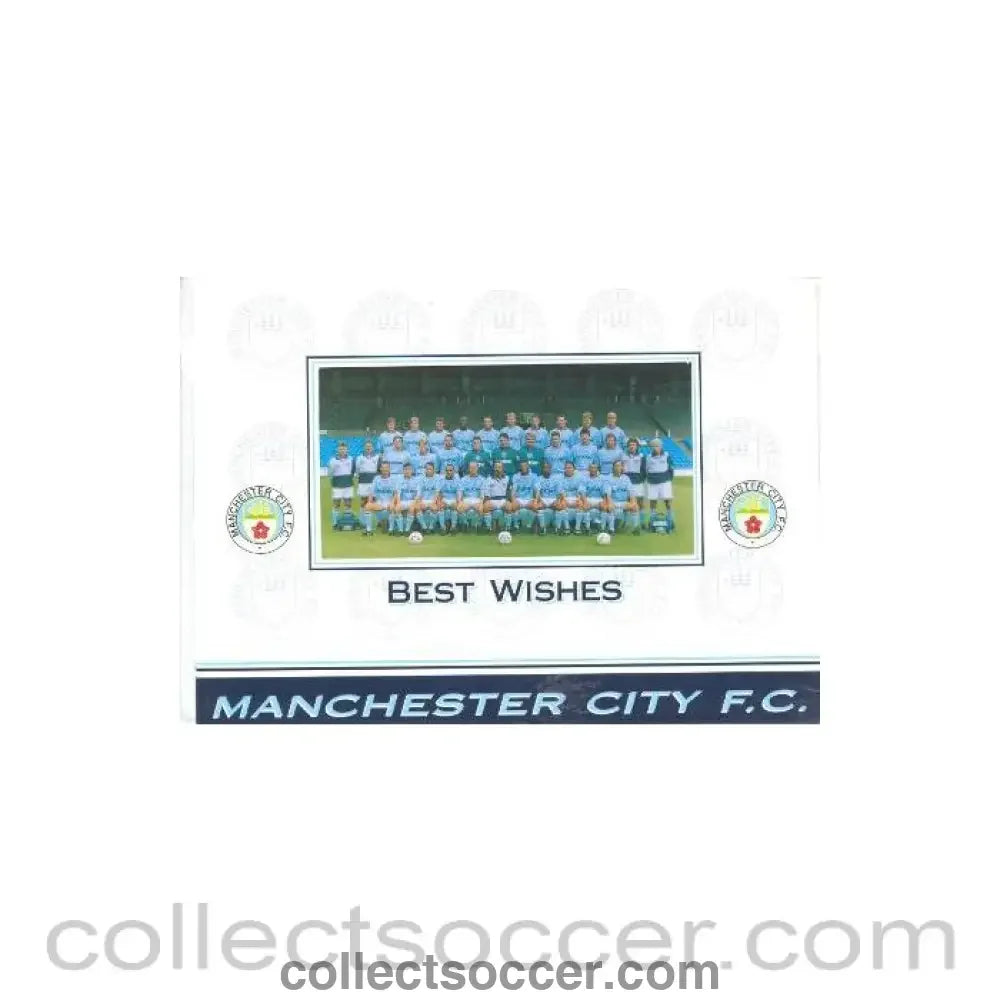 2002 - Manchester City Best Wishes Acian produced postcard of 2002