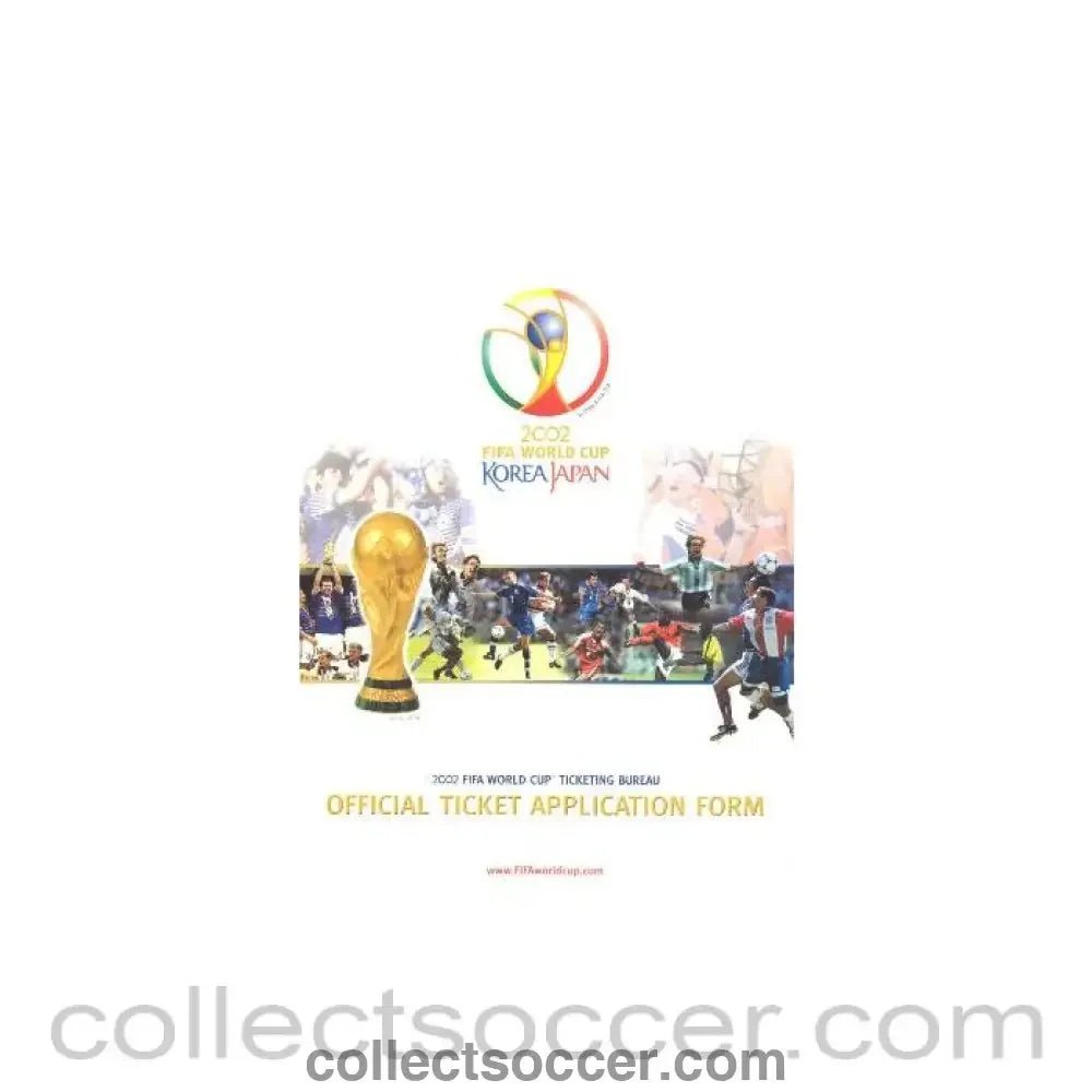 2002 World Cup Korea Japan Official Ticket Application Form - Collect Soccer