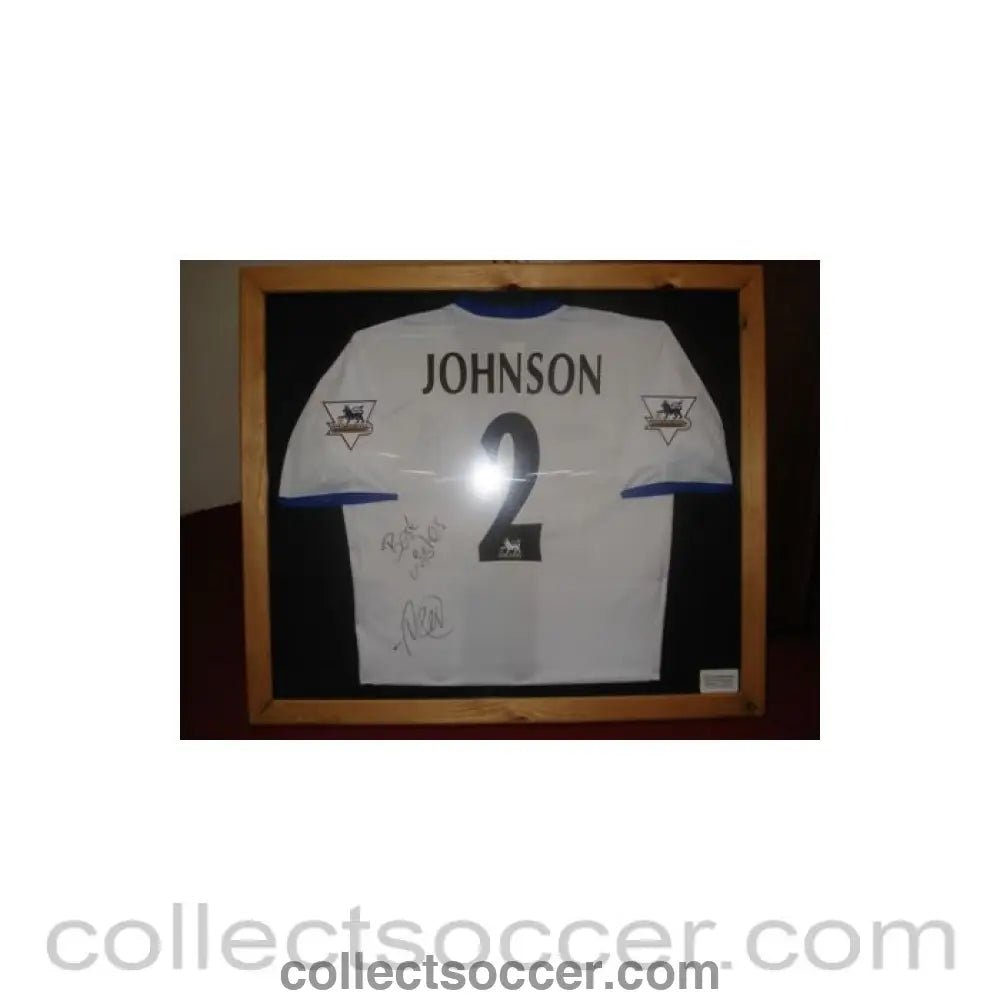 2003 - Glen Johnson's match worn shirt in Chelsea v Arsenal match on 18/10/2003, Season 2003-2004, framed - Collect Soccer