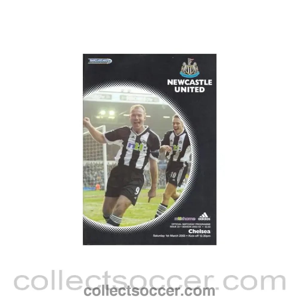 2003 - Newcastle United vChelsea official programme 01/03/2003 Premier League - Collect Soccer