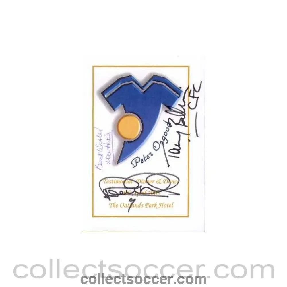 2003 - Peter Osgood Testimonial Dinner Multi Signed Menu 04/04/2003 - Collect Soccer