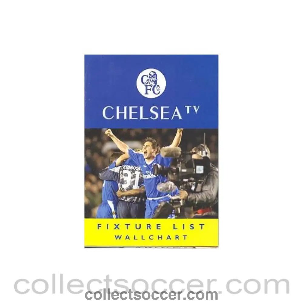 2004 - Chelsea Fixtures 2004-2005 - Collect Soccer