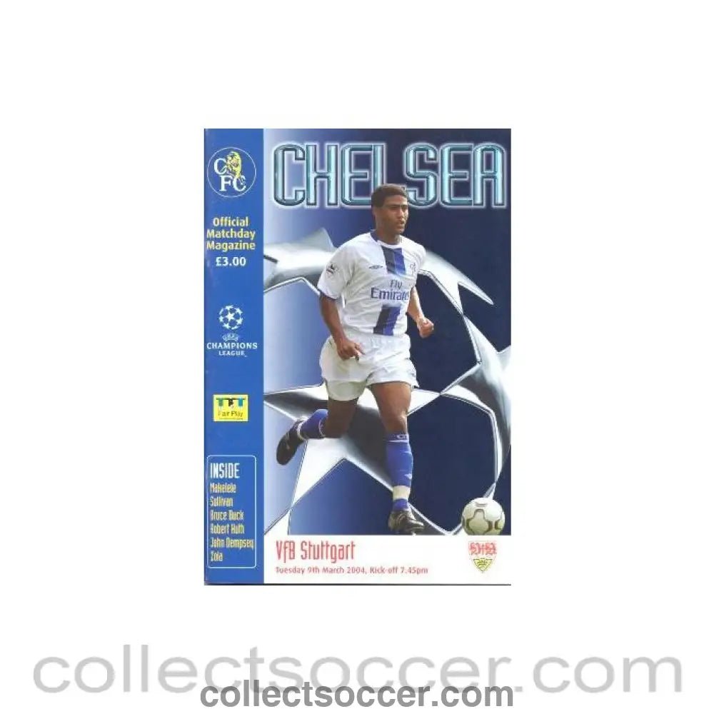 2004 - Chelsea v Stuttgart official programme 09/03/2004 - Collect Soccer