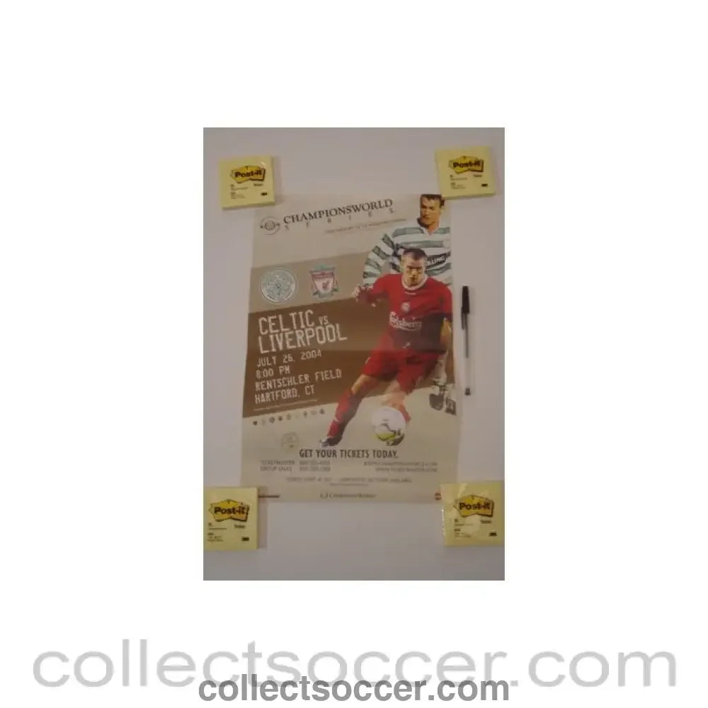 2004 - In the USA - Celtic v Liverpool Championsworld poster 26/07/2004