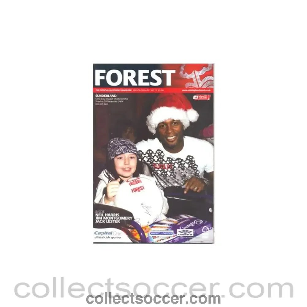 2004 - Nottingham Forest v Sunderland official programme 28/12/2004 - Collect Soccer