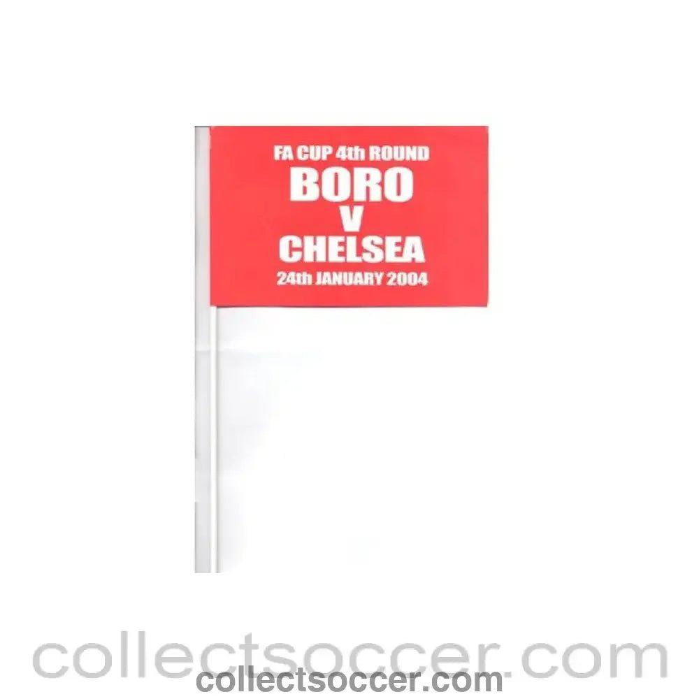 2004 - Scarborough v Chelsea Scarborough Evening News Flag 24/01/2004 F.A. Cup - Collect Soccer