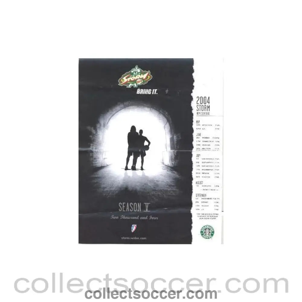 2004 Seattle Storm v Houston Comets official programme 24/07/2004 - Collect Soccer