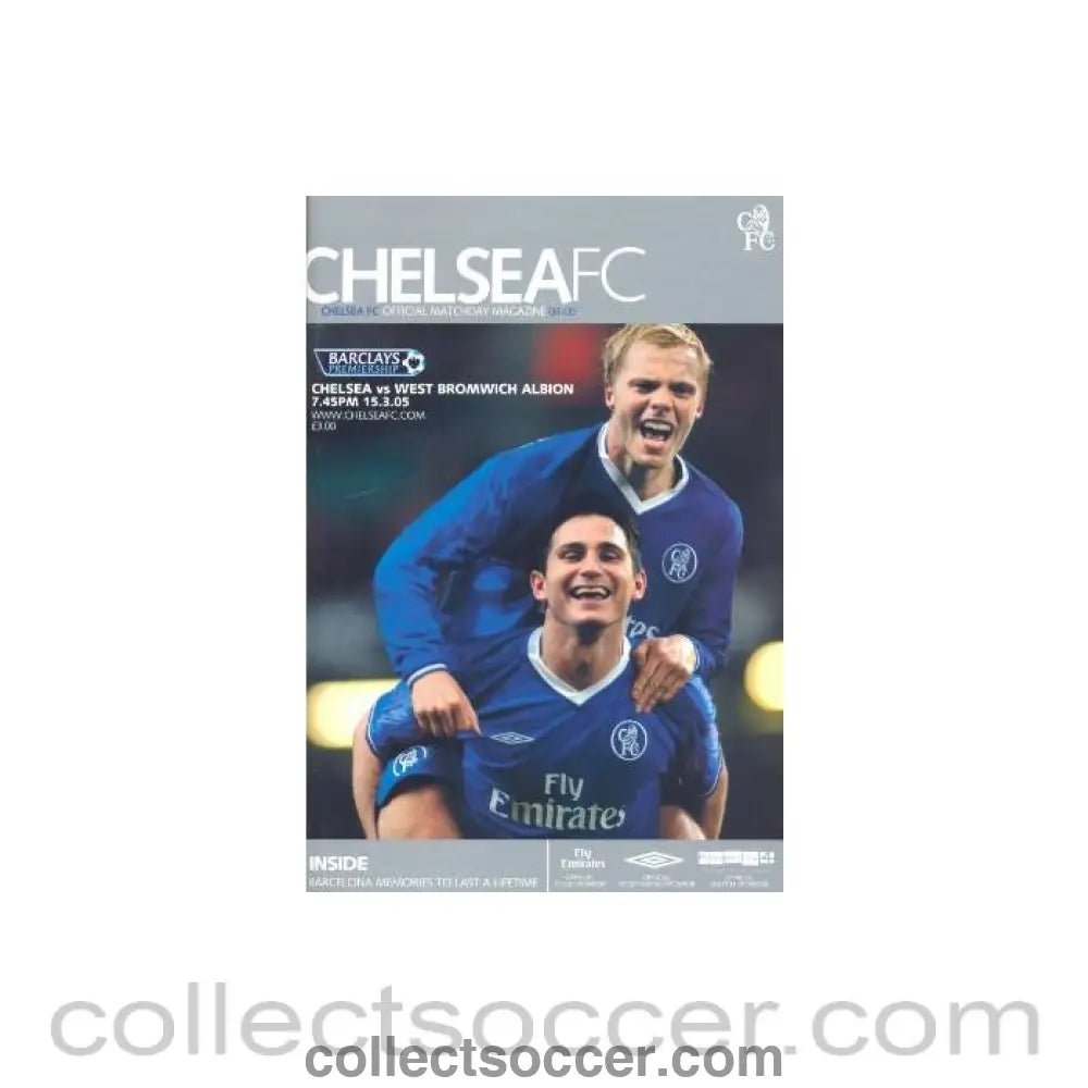 2005 - Chelsea v West Bromwich Albion official programme 15/03/2005 - Collect Soccer