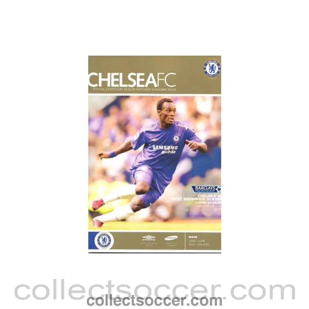 2005 - Chelsea v West Bromwich Albion official programme 24/08/2005 Barclais Premiership
