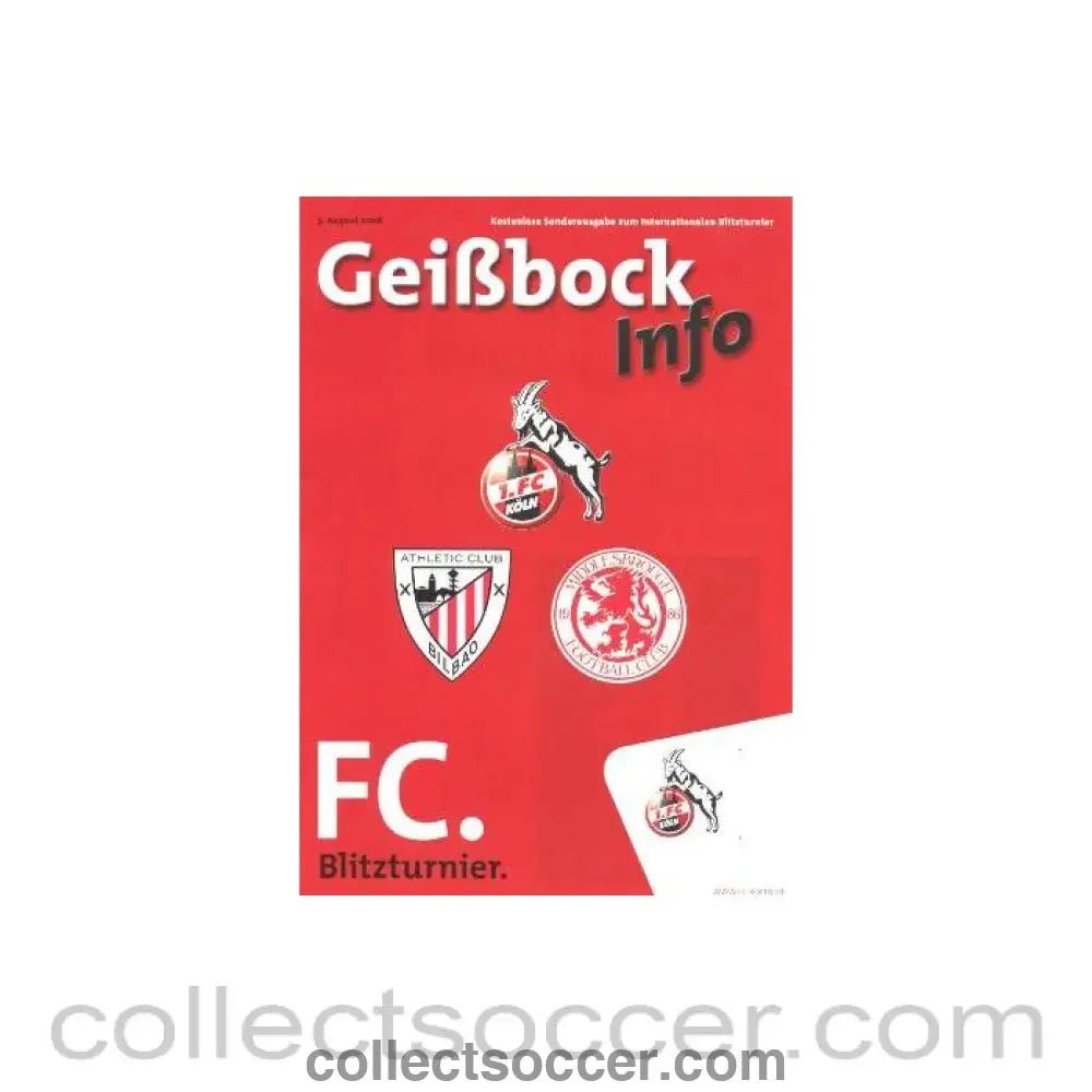 2006 - In a tournament in Cologne - Cologne, Athletico Bilbao and Middlesbrough official programme 03/08/2006 - Collect Soccer
