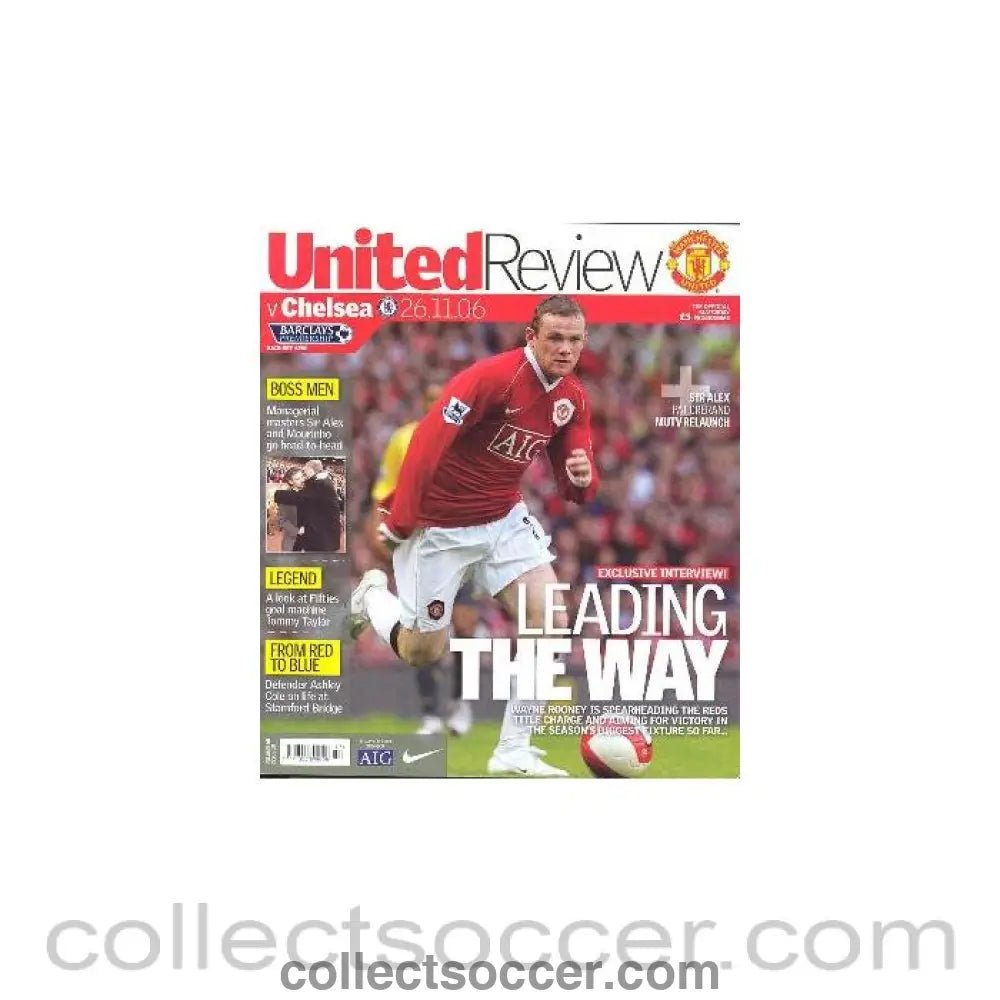 2006 - Manchester United v Chelsea official programme 26/11/2006 - Collect Soccer