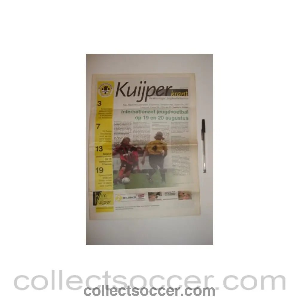 2006 - Wim Kuijper Youth Tournament August 2006 official newspaper - like programme - Collect Soccer