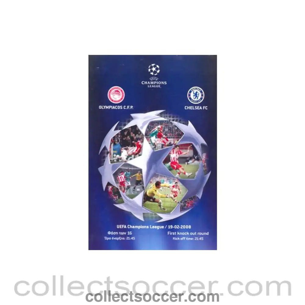 2008 - Olympiacos v Chelsea official programme UEFA Champions League 19/02/2008 - Collect Soccer