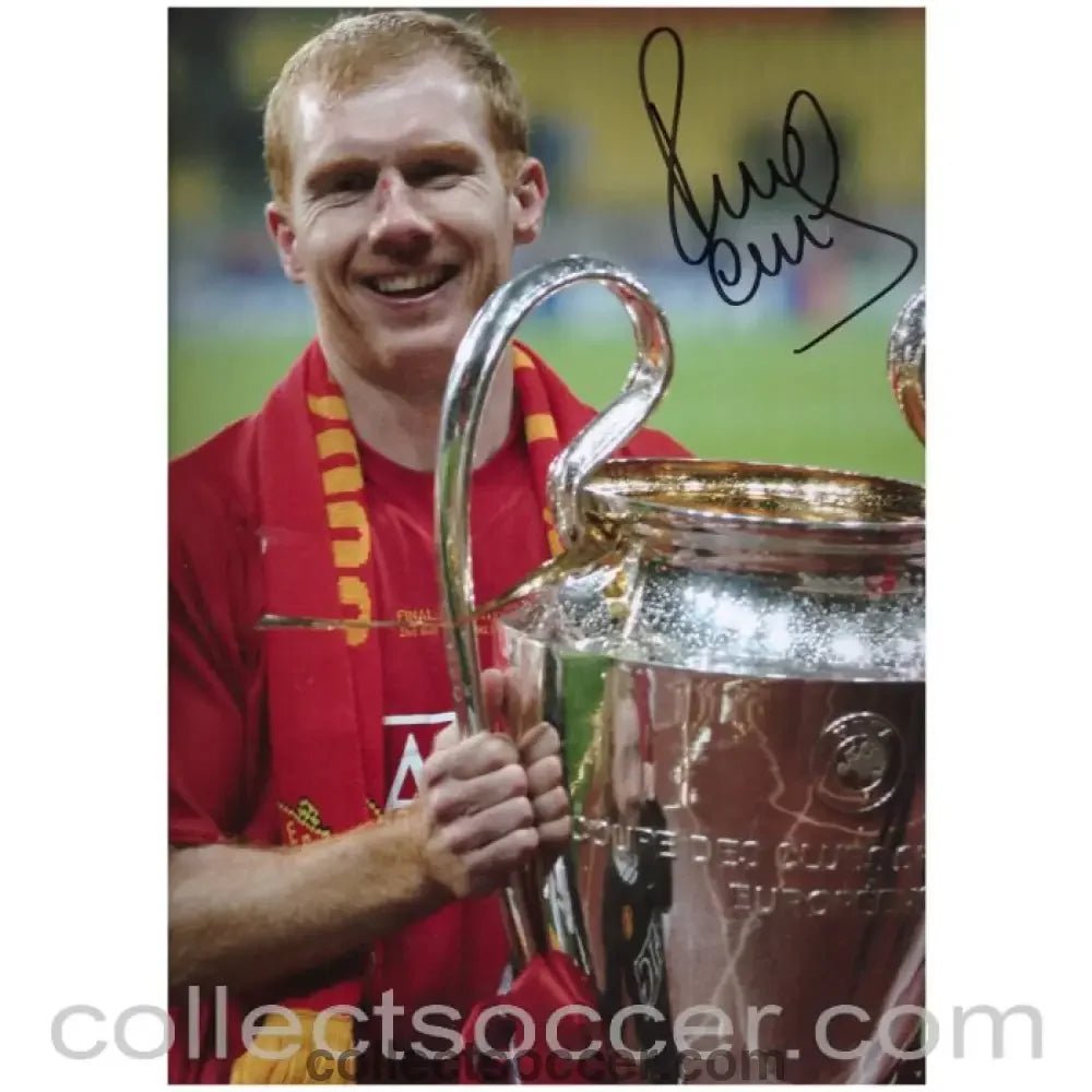 2008 - Paul Scholes Manchester United Original Autographed Photo - Collect Soccer