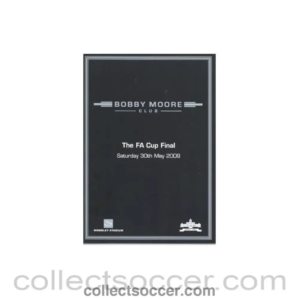 2009 - Chelsea v Everton FA Cup Final 30/05/2009 Bobby Moor ClubI Itinerary - Collect Soccer