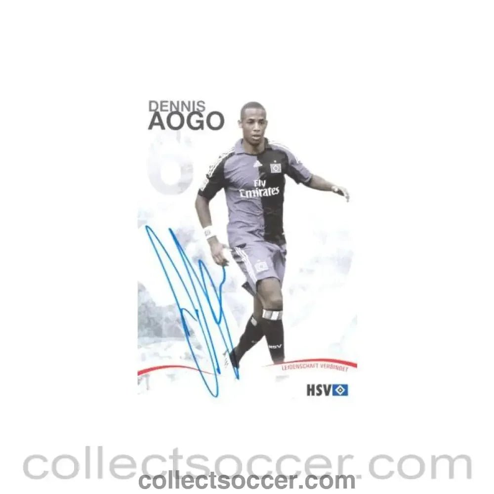 2009 - Hamburg Dennis Aogo originally signed card of Season 2009-2010 - Collect Soccer
