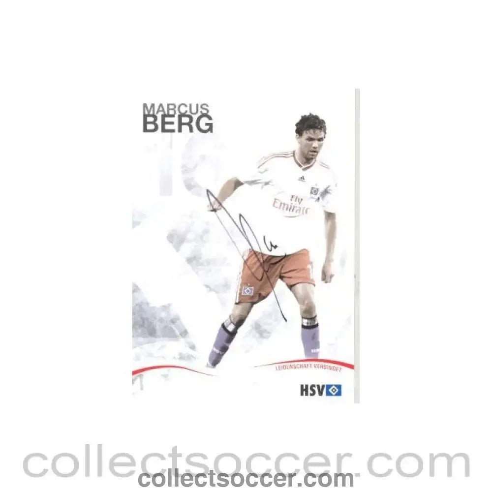 2009 - Hamburg Marcus Berg originally signed card of Season 2009-2010 - Collect Soccer