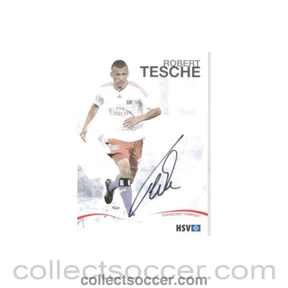 2009 - Hamburg Robert Tesche originally signed card of Season 2009-2010 - Collect Soccer
