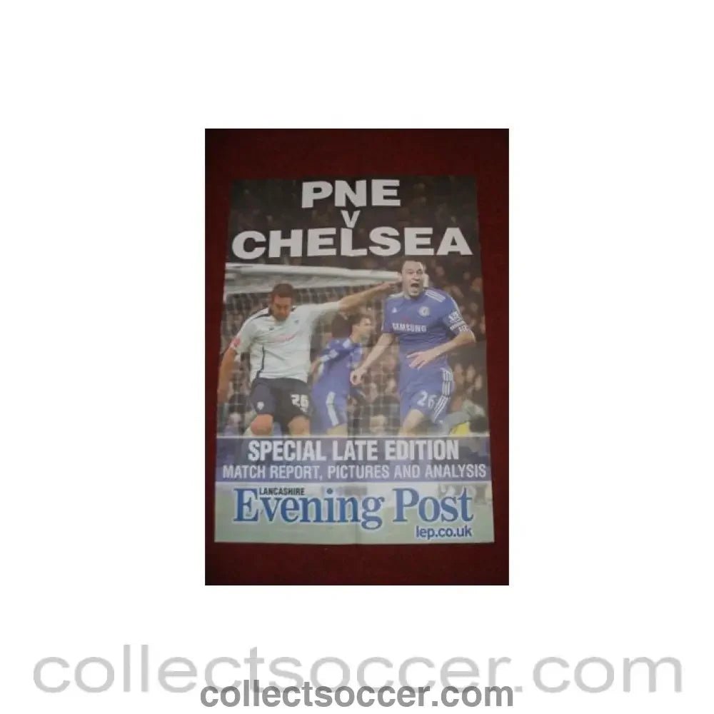 2009 - PNE v Chelsea colour poster of Season 2009-2010 - Collect Soccer