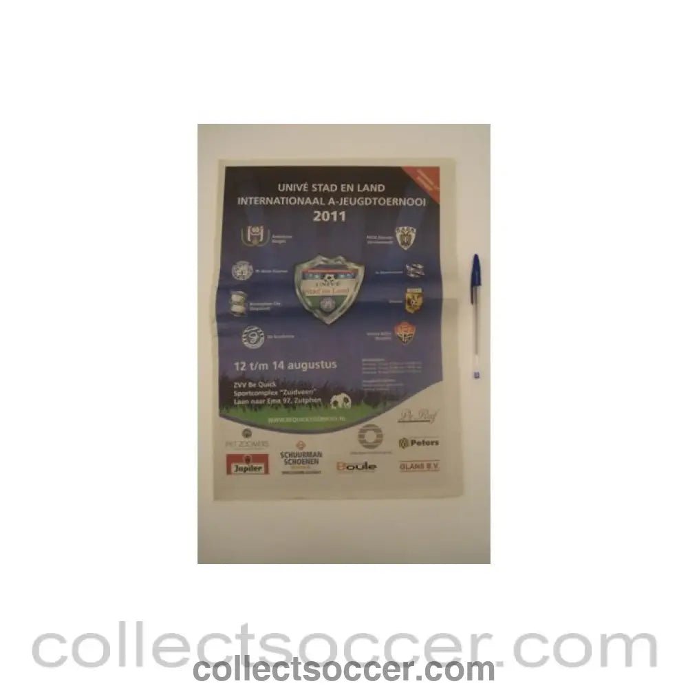 2011 - Unive Stad Youth Tournament 2011 official newspaprt - like programme - Collect Soccer