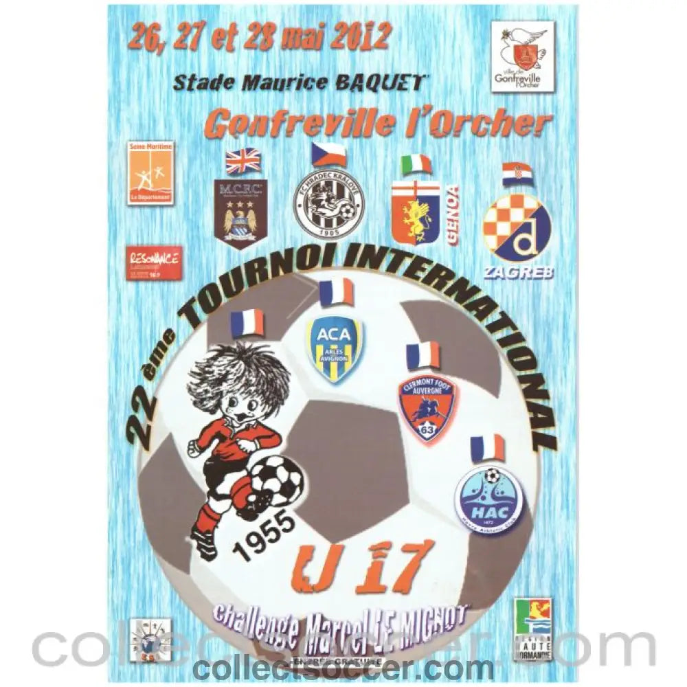 2012 Marcel Le Mignot Youth Tournament U17 Official Programme (Manchester City) - Collect Soccer