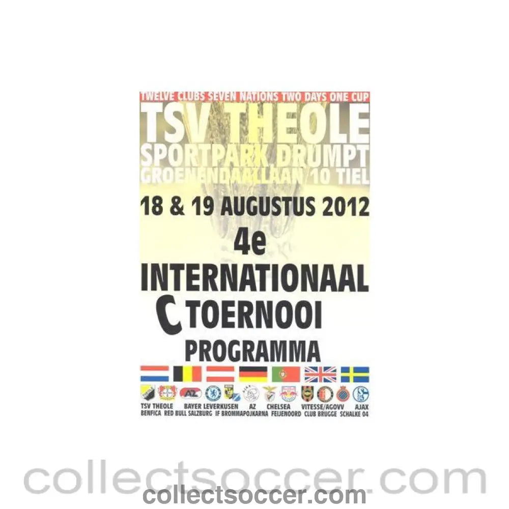 2012 - TSV Theole Youth Tournament August 2012 large official programme - Collect Soccer
