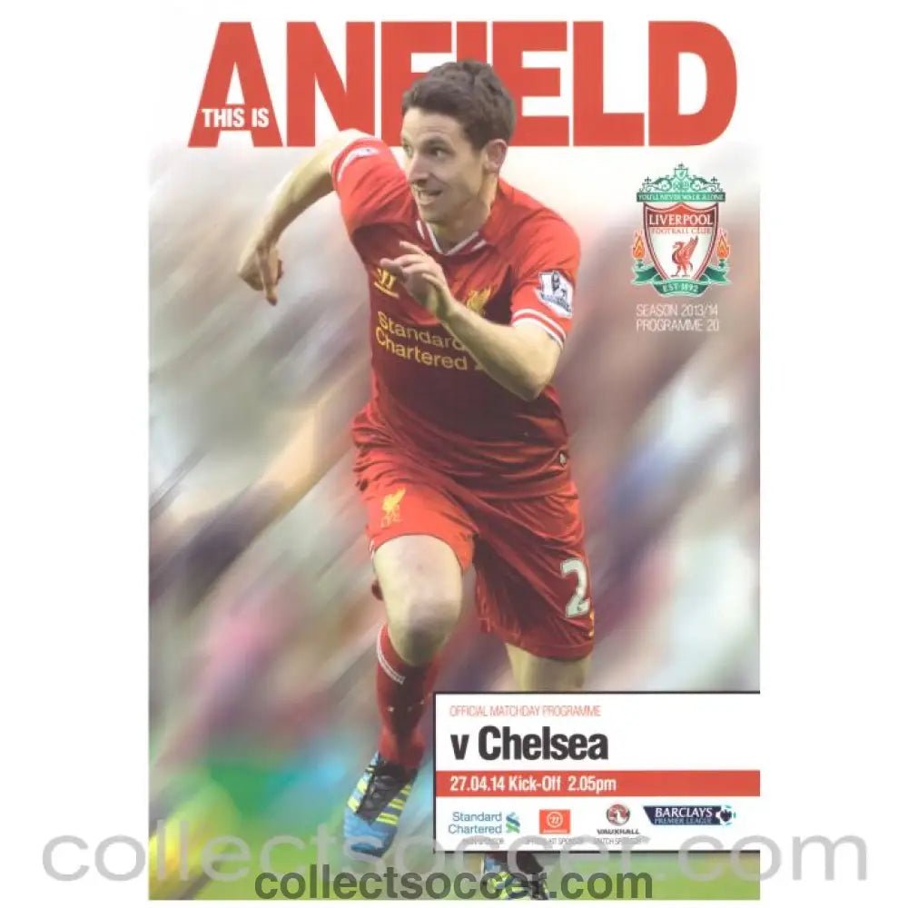 2014 Liverpool v Chelsea Football Programme - Collect Soccer
