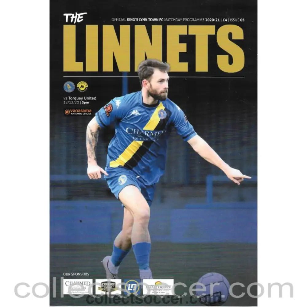 2020 - King's Lynn Town v Torquay United 12/12/2020 Football Programme - Collect Soccer