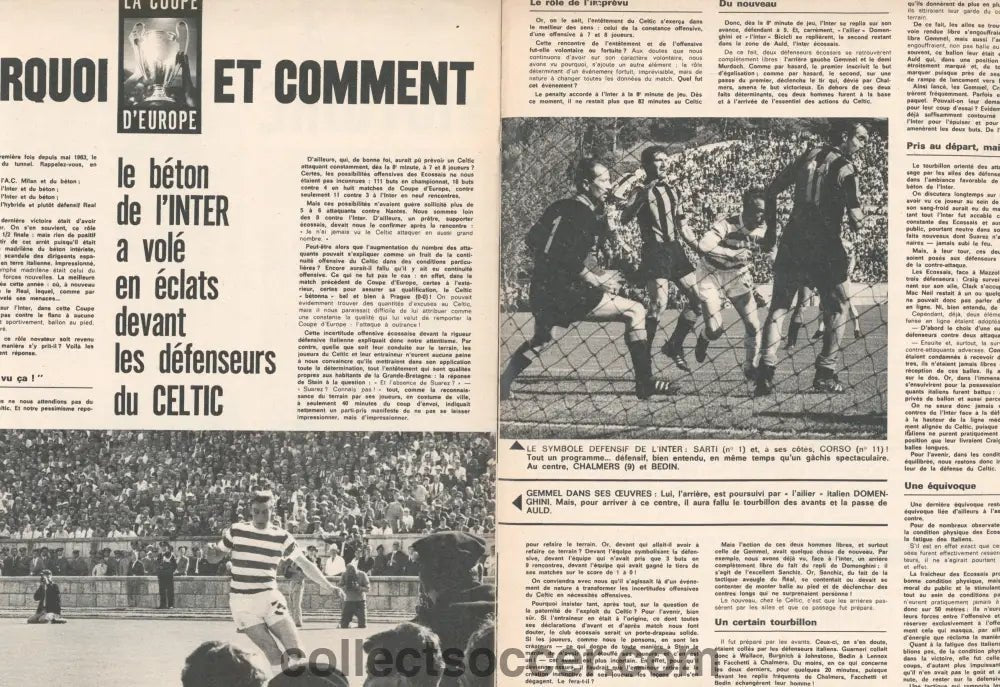 Celtic FC Lisbon Lions 1967 Edition of Miroir Du Football also covers Russia beating France 4 - 2 - Collect Soccer