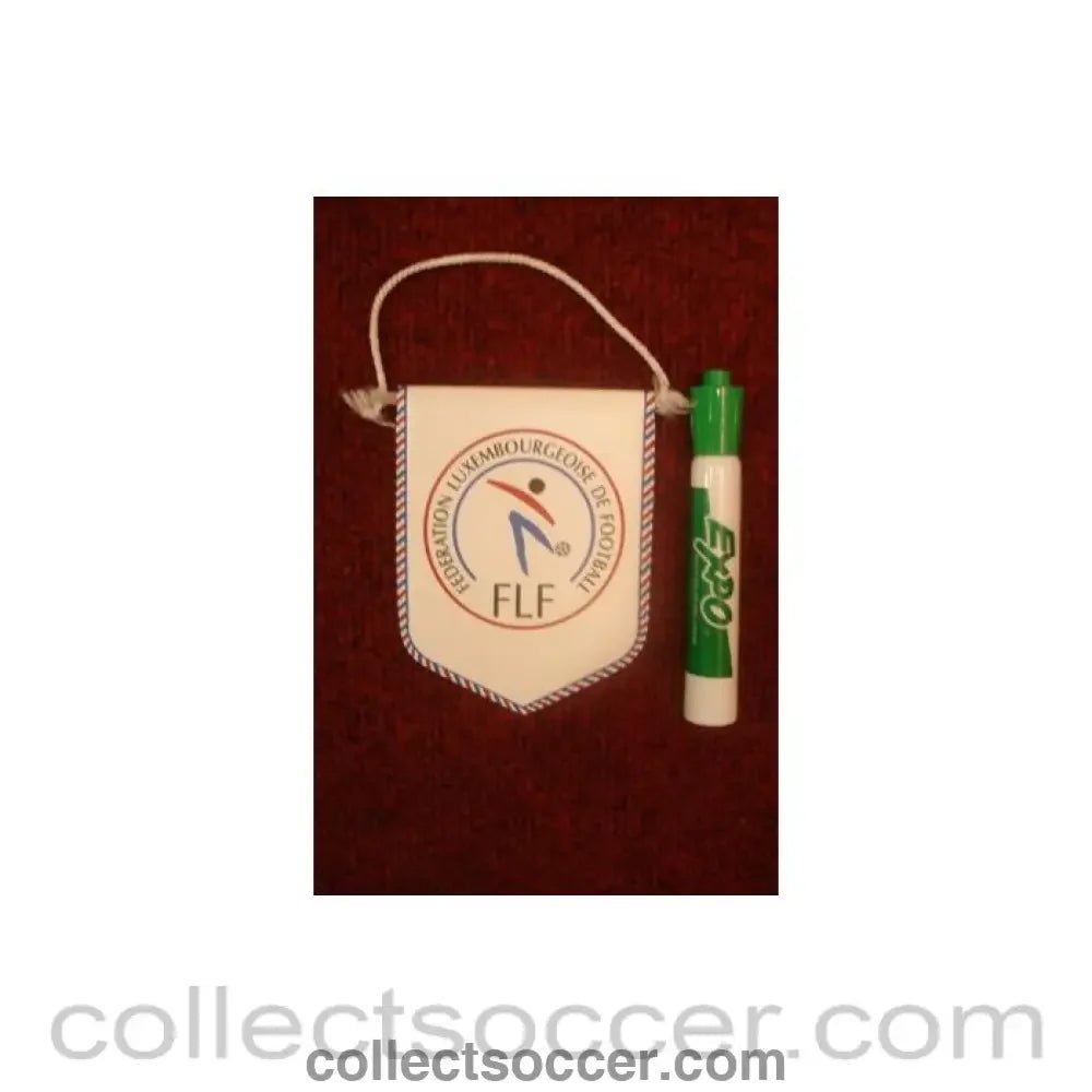 Luxembourg Football Federation Pennant once property of the football referee Neil Midgley - Collect Soccer