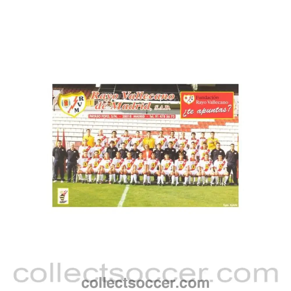 Rayo Vallecano de Madrid colour team card