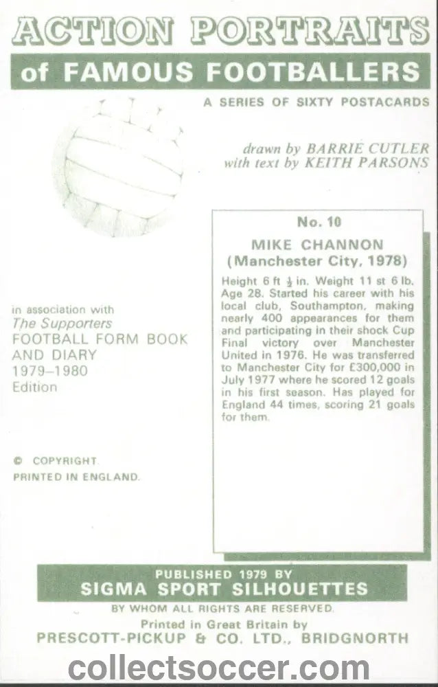 Sigma Sports Card Mike Channon Manchester City