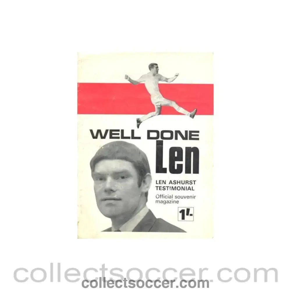 Sunderland v Newcastle United XI official programme Len Ashurst Testimonial Match - Collect Soccer