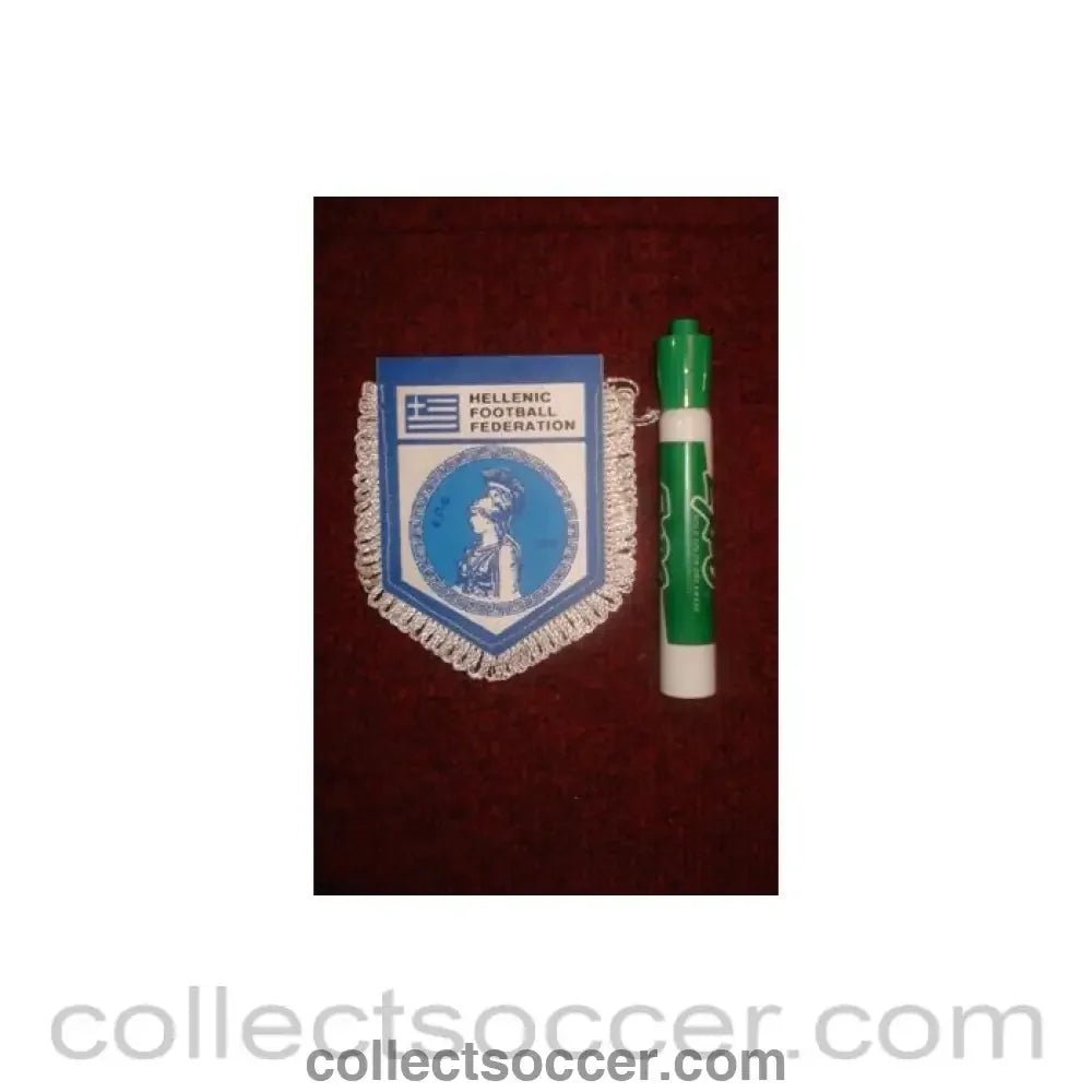 The Hellenic Football Association small Pennant once property of the football referee Neil Midgley - Collect Soccer