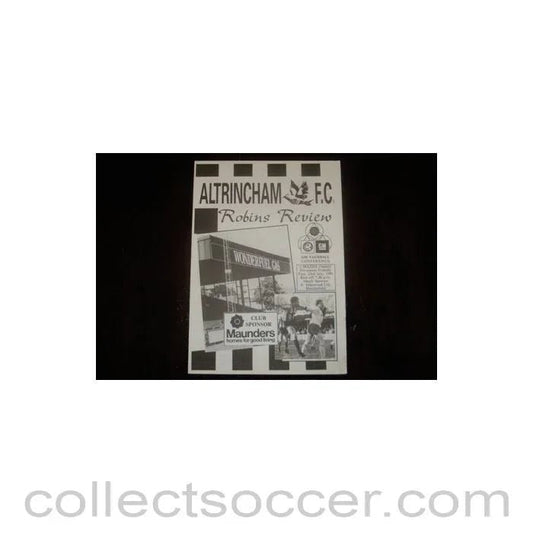 1991 - Altrincham v Mazda, Japan official programme 23/07/1991 Pre - Season Friendly, Semi - Professional International - Collect Soccer
