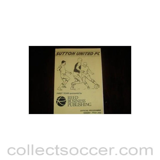 1988 - Sutton United v Reykjavik, Iceland official programme 31/08/1988, Semi - Professional International - Collect Soccer