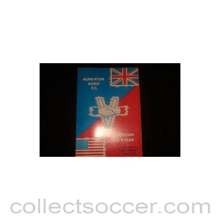 Nuneaton Borough v American All Stars official programme of an unknown season, Semi - Professional International - Collect Soccer