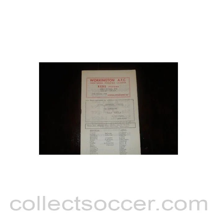 1978 - Workington v Zambia National Team official programme 16/10/1978, Semi - Professional International - Collect Soccer